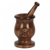 Wooden Triple Moon Mortar & Pestle