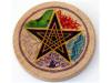 Pentagram Elements Wooden Altar Tile