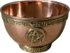 Copper & Brass Pentagram Ritual Offering Altar Bowl