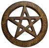 Small Wooden Pentagram Altar Tile