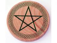 Celtic Pentagram Wooden Altar Tile