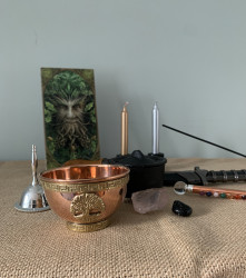 Copper & BrassTree Of Life Ritual Offering Altar Bowl