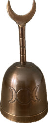 Brass Triple Moon Altar Bell