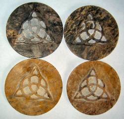 Soapstone Triquetra Altar Tile